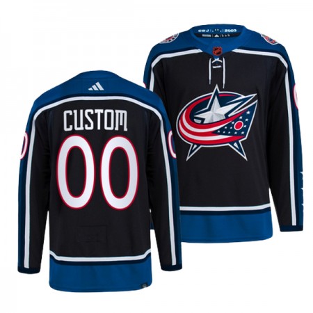 Columbus Blue Jackets Dresy Personalizované Adidas 2022-23 Černá Reverse Retro 2.0 Authentic - Pánské